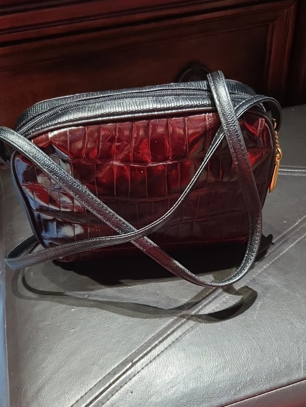 Sharif ~ Multi Colored Black Patchwork Crossbody Bag